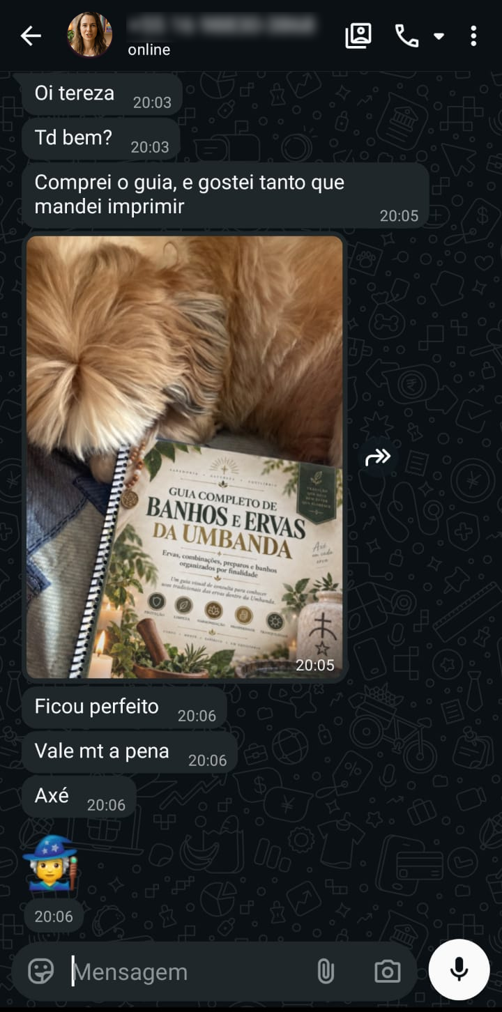 Depoimento de quem já recebeu o guia
